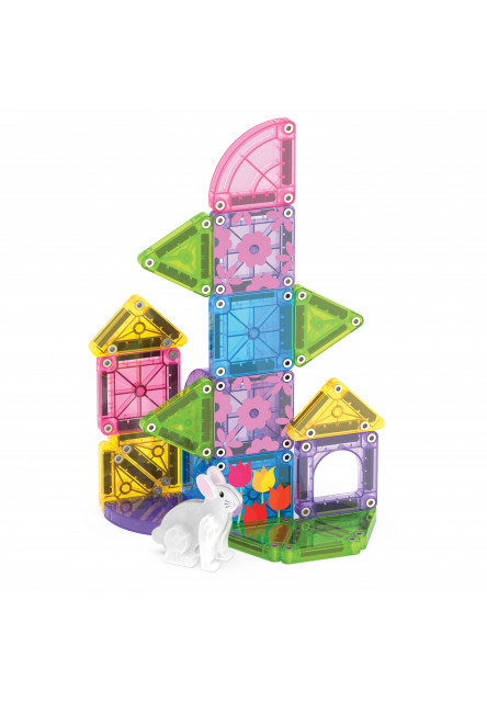 Magnetická stavebnice microMAGS Spring Garden Travel Set 24 dílů