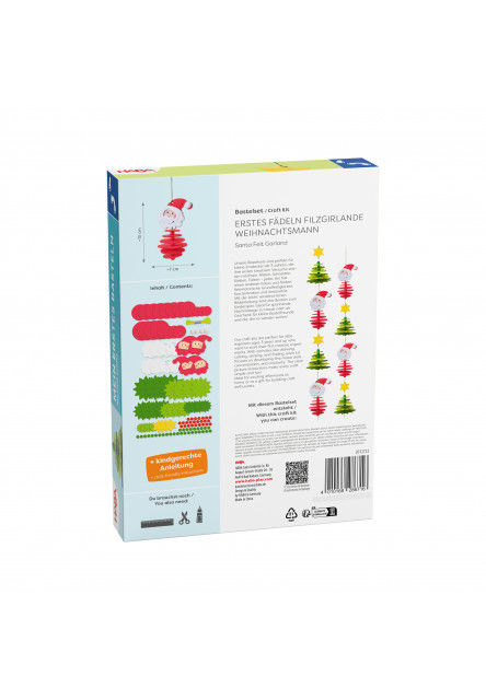 Kreatívna sada Prvé navliekanie plstená girlanda Mikuláš