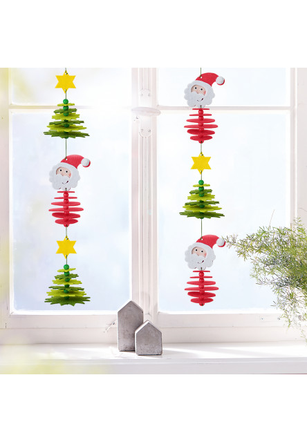 Kreatívna sada Prvé navliekanie plstená girlanda Mikuláš