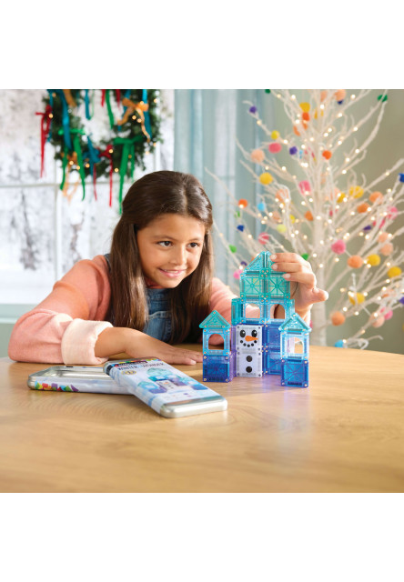 Magnetická stavebnice microMAGS Winter Wonderland Travel Set 26 dílů