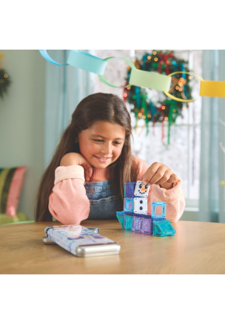 Magnetická stavebnice microMAGS Winter Wonderland Travel Set 26 dílů