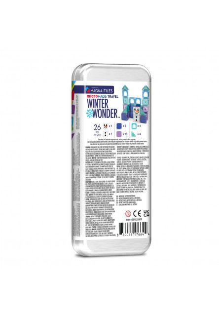 Magnetická stavebnice microMAGS Winter Wonderland Travel Set 26 dílů