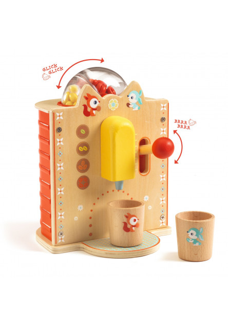 Dřevěný espresso kávovar - Hra na baristu