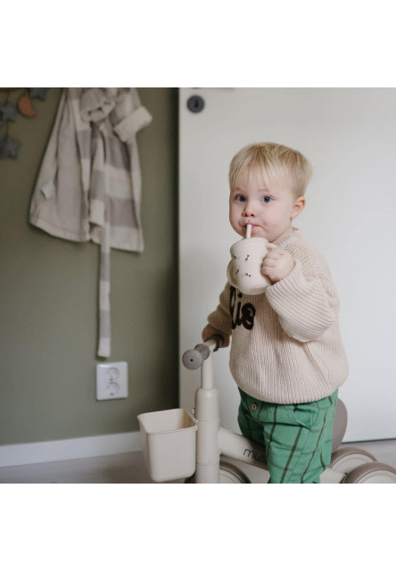 Silikónový pohárik so slamkou mushie - bees