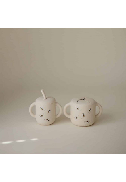 Silikónový pohárik na snack mushie - bees