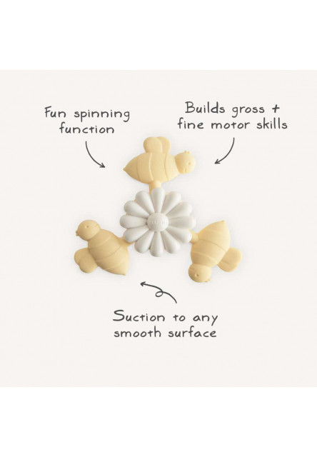 Spinner hračka s prísavkou mushie - bee