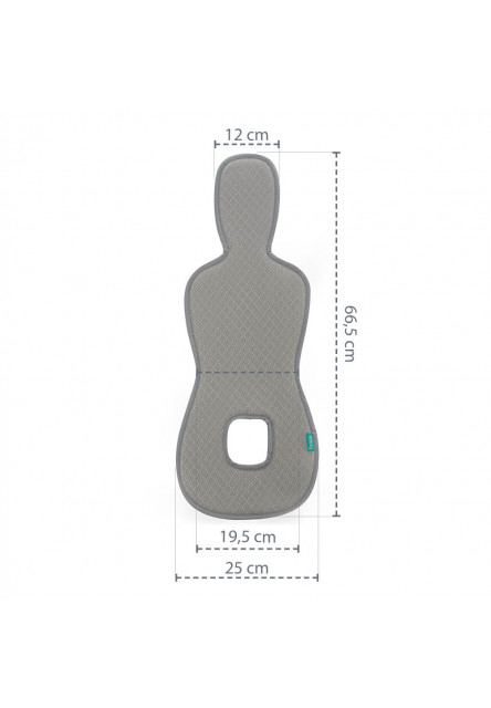 Priedušná podložka do autosedačky Breeze sk. 0+, Foggy Grey