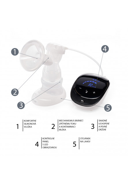 Elektrická odsávačka mlieka ComfyPro, Black