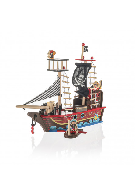 Dřevěná pirátská loď