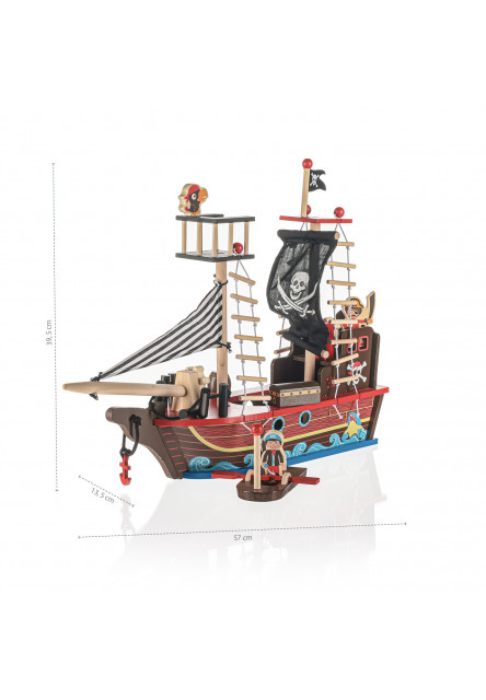 Dřevěná pirátská loď