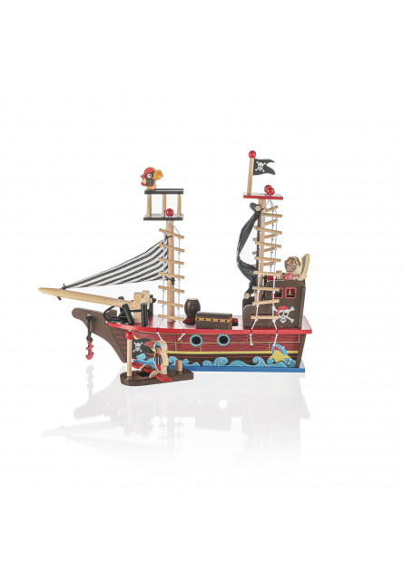 Dřevěná pirátská loď