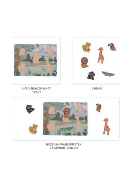 Dřevěné puzzle jungle, Wood