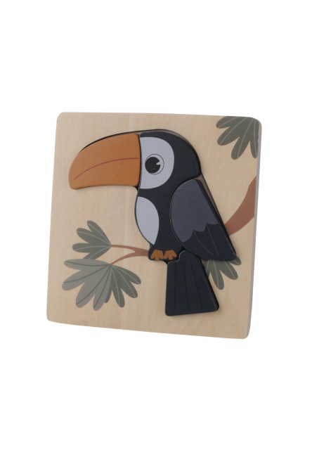 Dřevěné puzzle malé, Toucan