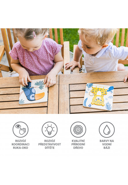 Dřevěné puzzle malé, Zebra