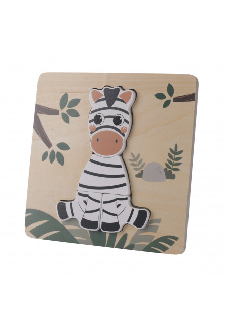 Dřevěné puzzle malé, Zebra