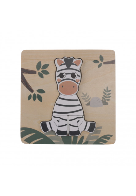 Dřevěné puzzle malé, Zebra