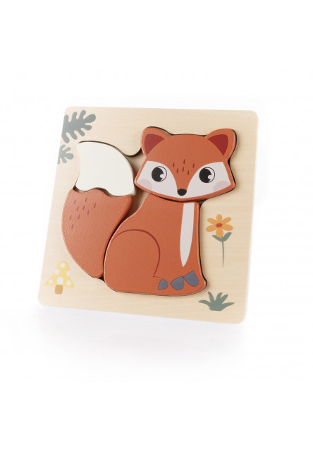 Dřevěné puzzle malé, Fox