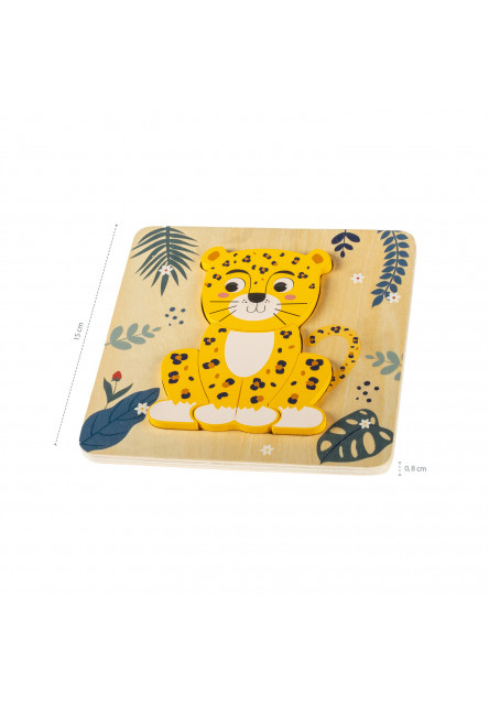 Dřevěné puzzle malé, Fox