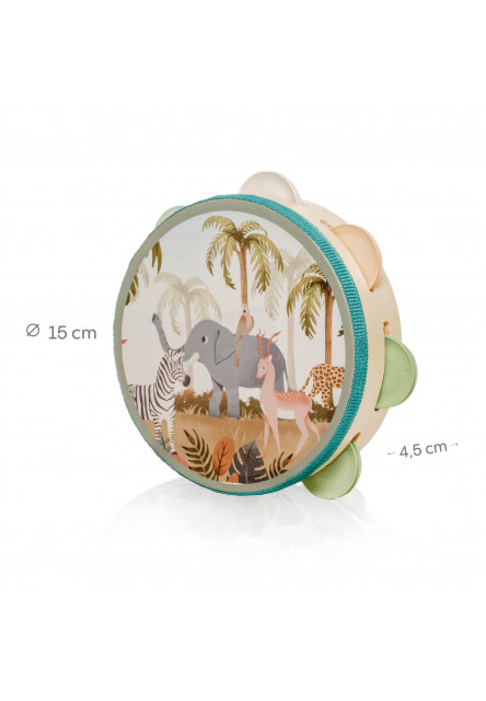 Drevená detská tamburína