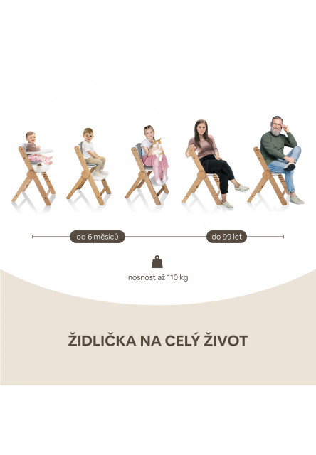 Drevená jedálenská stolička Clipp & Clapp, Pistacio Green