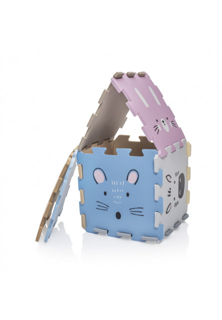 Penová podložka Puzzle 30x30 cm 9ks, Animals