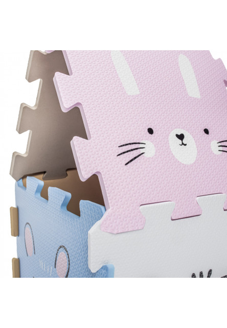 Penová podložka Puzzle 30x30 cm 9ks, Animals