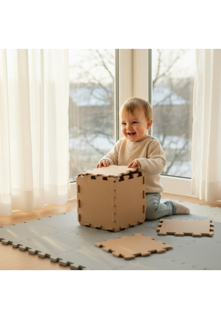 Penová podložka Puzzle 30x30 cm 9ks, Forest