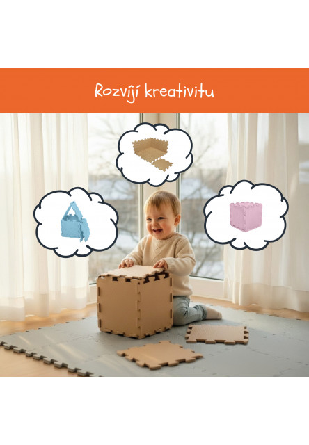 Penová podložka Puzzle 30x30 cm 9ks, Logic