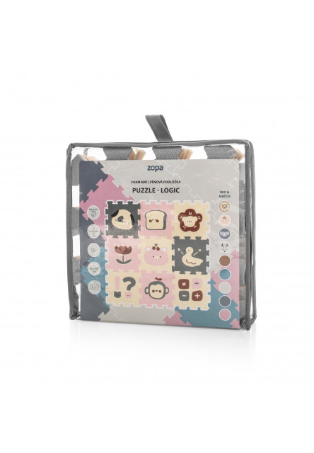 Penová podložka Puzzle 30x30 cm 9ks, Logic