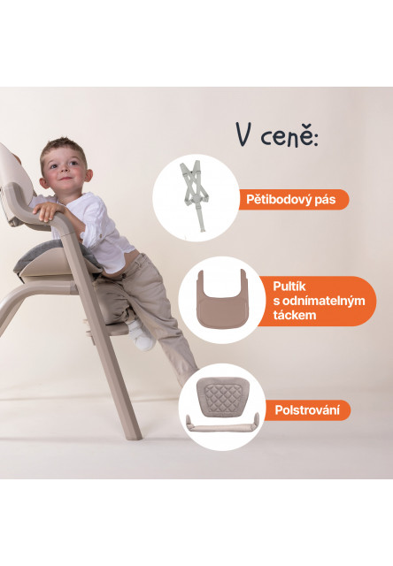 Set stolička Inpira + novorodenecký set, Cookie Beige