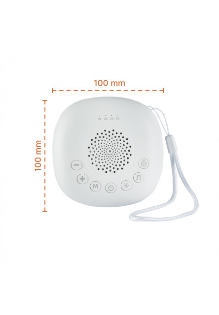 Prenosný usínací modul Premium s LED svetlom, bielym šumom a zvukmi, White