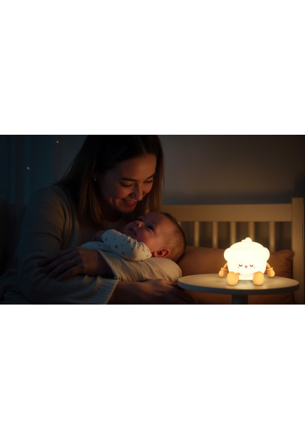 Silikónová nočná LED lampa veľkosť M, Muffin