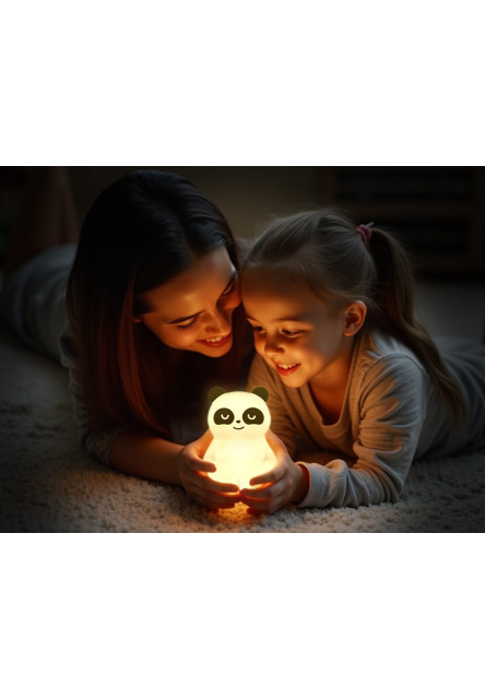 Silikónová nočná LED lampa veľkosť M, Panda