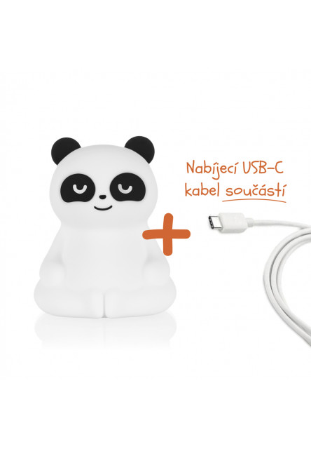 Silikónová nočná LED lampa veľkosť M, Panda