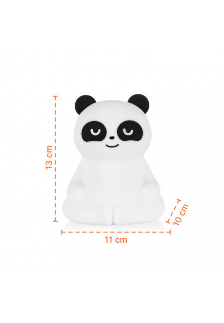 Silikónová nočná LED lampa veľkosť M, Panda