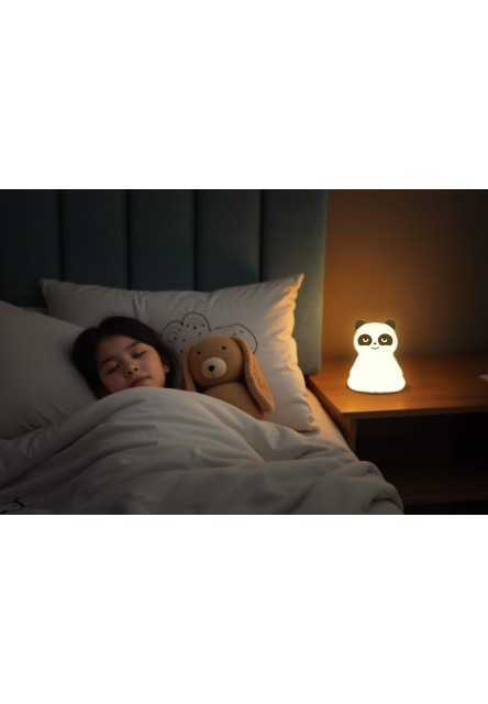 Silikónová nočná LED lampa veľkosť M, Panda