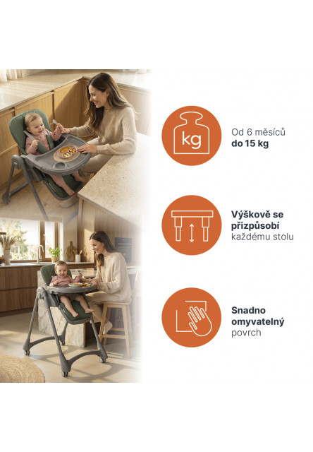 Jídelná stolička Primo, Ivory Beige