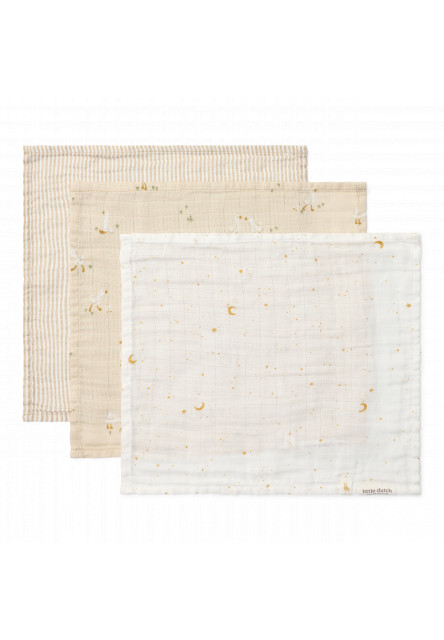 Ubrousky mušelínové 3 ks Husa Newborn Naturals