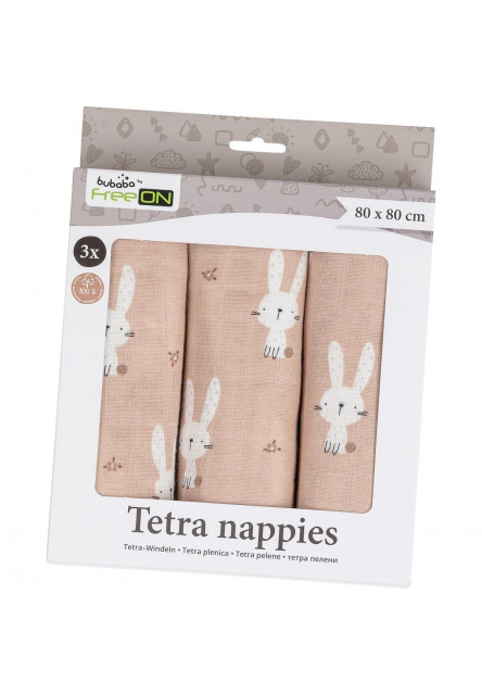 Bubaba Látkové pleny 3 ks Beige Bunnys