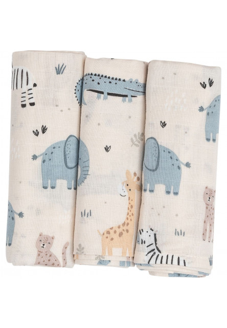 Bubaba Látkové pleny 3 ks Beige Safari