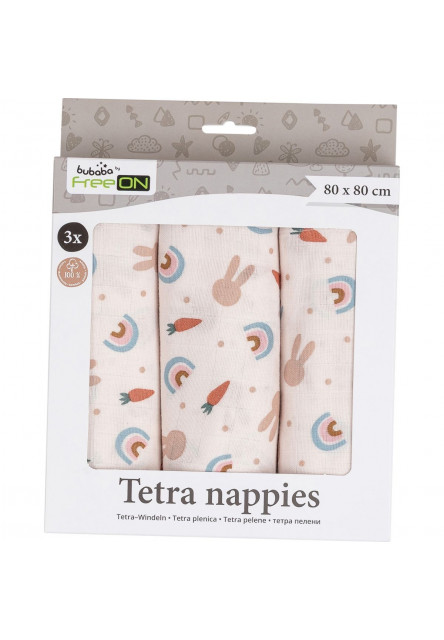 Bubaba Látkové pleny 3 ks Carrots and Rainbow