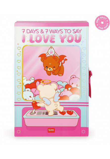 Box so 7 prekvapeniami Legami - 7 dní, 7 spôsobov, ako povedať „Milujem ťa“ - Love