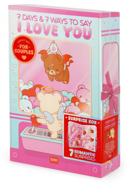 Box so 7 prekvapeniami Legami - 7 dní, 7 spôsobov, ako povedať „Milujem ťa“ - Love