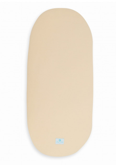 Prostěradlo Ahojbaby z organické bavlny do kočárku, košíku a kolébky Caffe Latte béžové