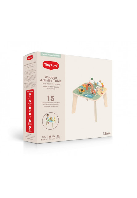 Stolek s aktivitami dřevěný Farmers Funday