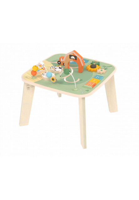 Stolek s aktivitami dřevěný Farmers Funday