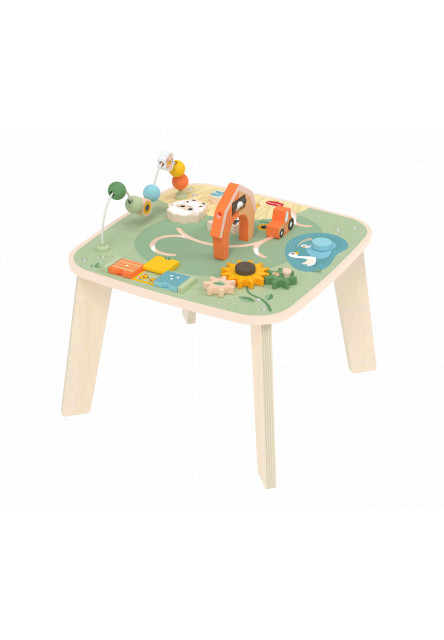 Stolek s aktivitami dřevěný Farmers Funday