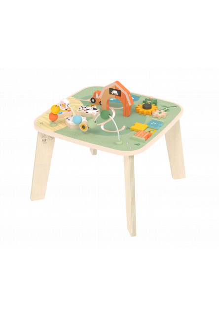 Stolek s aktivitami dřevěný Farmers Funday