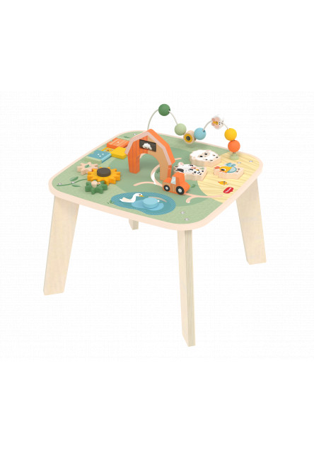 Stolek s aktivitami dřevěný Farmers Funday