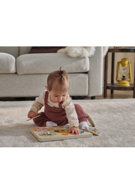 Puzzle se zvuky dřevěné Farmers Funday